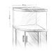 Juwel aquarium Trigon 350 led (2x led 438mm + 2x led 895mm) blanc avec meuble avec portes  1 099,00 €