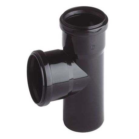 Raccord en T noir DN75 