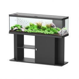 Aquatlantis Ensemble STYLE LED 150 (150 x 45 x 54cm) noir meuble compris + bon d'achat 10% plantes-poissons