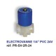 Électrovanne 1/4 pvc -24volt  20,00 €