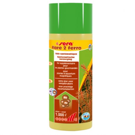 Sera flore 2 ferro 250ml suffisante pour : 1.000 litres 