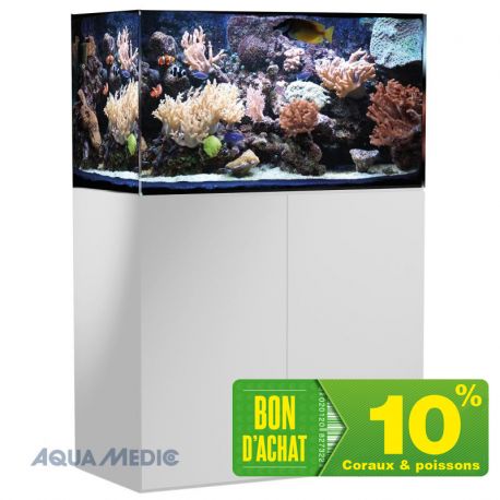 AquaMedic Armatus 300 Blanc aquarium d'eau de mer complet avec système de filtration 