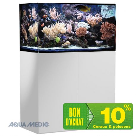 AquaMedic Armatus 300 Blanc aquarium d'eau de mer complet avec système de filtration + 122.50€ en bon d'achats de vivant 1 22...