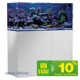 AquaMedic Armatus 400 Blanc aquarium d'eau de mer complet avec système de filtration + 162.50€ en bon d'achats de vivant