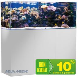 AquaMedic Armatus 450 Blanc aquarium d'eau de mer complet avec système de filtration 