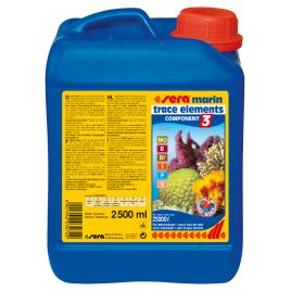 Sera marin component 3 trace elements anionics 2500ml apporte des oligo-éléments essentiels. 