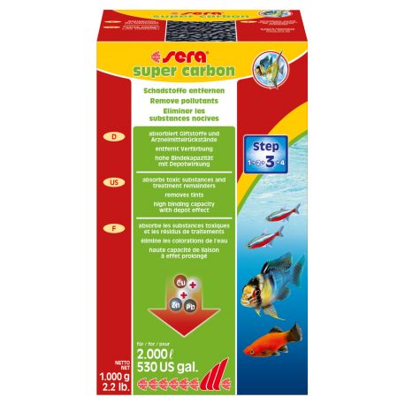 Sera charbon super activ 1000gr suffisante pour : 2.000 litres 