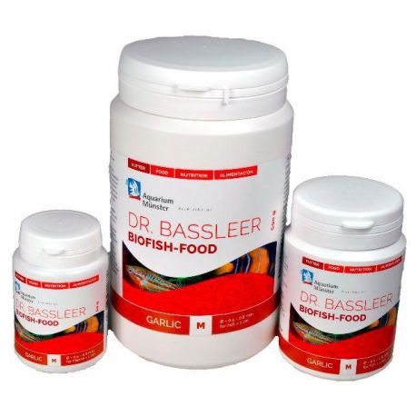 Dr.Bassleer Biofish Food garlic M 0,5 – 0,8 mm pour les poissons de plus de 1 cm (flotte au début)