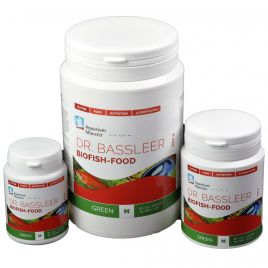 Dr.Bassleer Biofish Food green M 60gr  0.6mm: pour poissons jusqu’à 6cm (flotte au début)