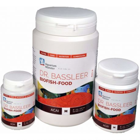 Dr.Bassleer Biofish Food acai M 60gr 0.6mm: pour poissons jusqu’à 6cm (flotte au début) 5,40 €