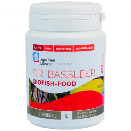 Dr.Bassleer Biofish Food herbal M 60gr 0.6mm pour poissons jusqu’à 6cm (flotte au début) 5,40 €