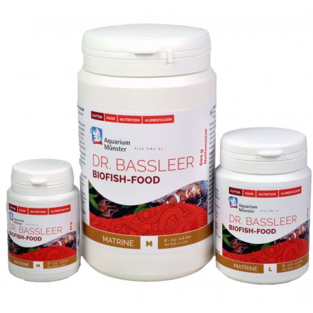 Dr.Bassleer Biofish Food matrine M 60gr 0.6mm pour poissons jusqu’à 6cm (flotte au début) 5,90 €