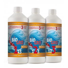 BIOGRO 123 - 3x1 Litre (Pour 100.000 Liltres d'eau) 