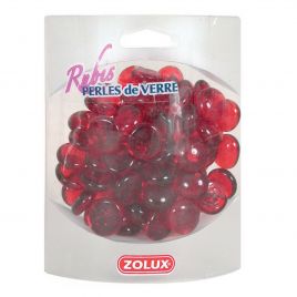 Zolux perles de verre rondes Rubis 380gr