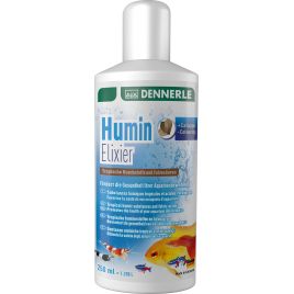 Dennerle Humin Elixier 250ml pour 1250 litres extraits concentrés d’écorce de chêne, de cône d'aulnes et de feuilles de badam...