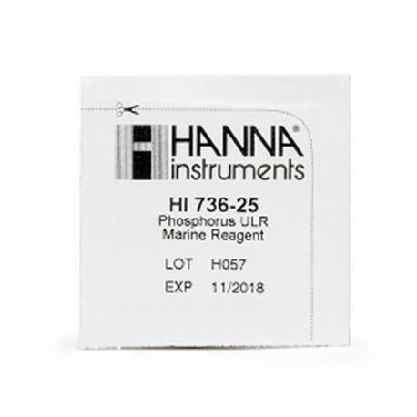 Hanna HI736-25 réactif phosphorus marine ULR tests environ (25 tests) 0 to 200µg/L 10,70 €