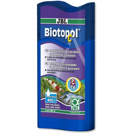 JBL Biotopol C Conditionneur d’eau pour crustacés et crevettes 100ml pour 400l 5,20 €