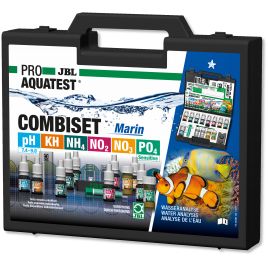 JBL ProAquaTest COMBISET Marin Coffret de tests pour les principaux paramètres d'eau en aquarium 