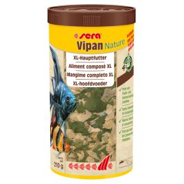 Sera Vipan Nature gros flocon 1000ml (210gr) aliment composé avec 4 % de farine d’insectes à effet prébiotique 11,00 €