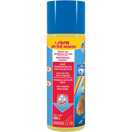 Sera pH/KH-minus 100ml suffisant pour : 400 litres 7,00 €