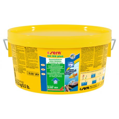 Sera GH/KH-plus 2.5kg (pour 50.000° dKH x 1,78 TAC valeur française) 