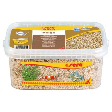 Sera Gravier Beige Ø 2 – 4 mm 3 litres