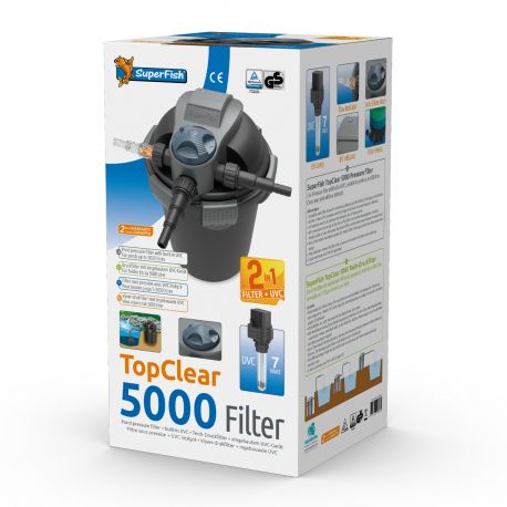Superfish filtre TopClear 5000 pour bassin de 5.000 litres d'eau avec UVC-7W 119,99 €