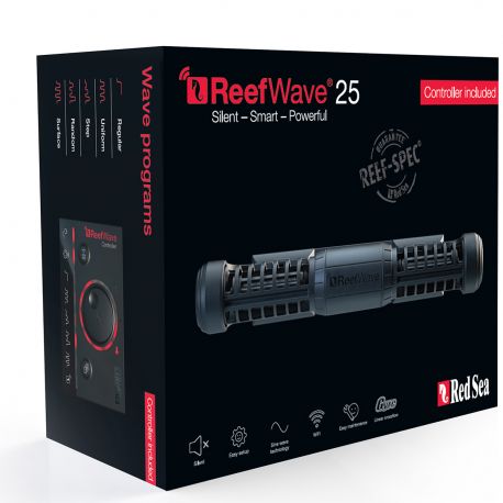 Red Sea ReefWave 25 + ReefBeat Cloud Service pour RW 25 (27x7x4cm) 7,500 L/h pour aquarium 45 à 120cm - câble 3m