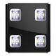 GHL Mitras LX 7X04 marin 4 LED-Cluster, 9 canaux disponible en noir ou blanc 559,90 €