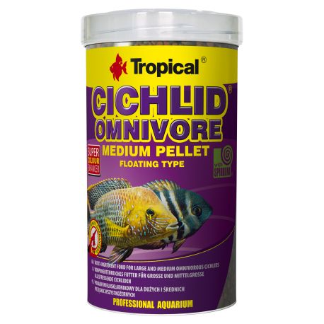 Tropical CICHLID OMNIVORE MEDIUM PELLET 5 litres/1.8KG 83,90 €