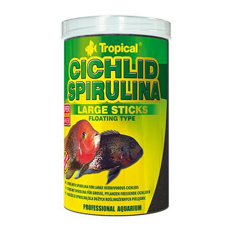 Tropical CICHLID SPIRULINA LARGE STICKS 10 litres/3KG (sur commande) 143,00 €
