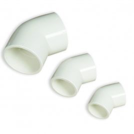 PVC 45° elbow Ø 25 mm white 3,83 €