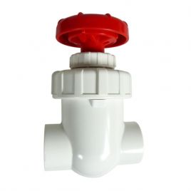 Vannes à vanne / vanne d'arrêt en PVC blanc / rouge 25mm