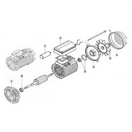 Pompe Pro-Jet EVO moteur complet pour pompe Pro-Jet EVO PE 12/6 Mono (numéro d'éclaté 0)