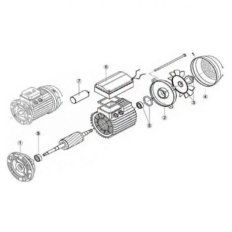 Pompe Pro-Jet EVO couvercle de moteur pour pompe Pro-Jet EVO SE 19/8 Tri, SE 26/8 Tri, SE 28/8 Tri (numéro d'éclaté 2) 56,82 €