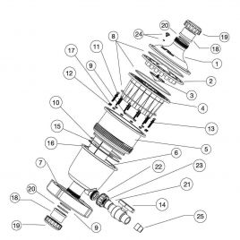 Polyvortex joint torique BS268 pour Polyvortex (3 pièces) (numéro d'éclaté 8)