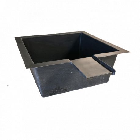 Bassin avec cascade 150 x 150 x 60cm 1020 litres 