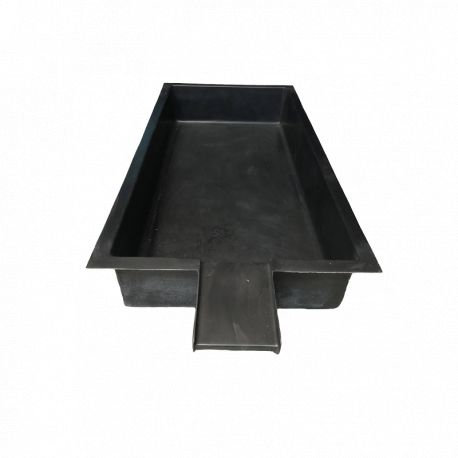 Bassin avec cascade côté court 250 x 120 x 35cm 820 litres 