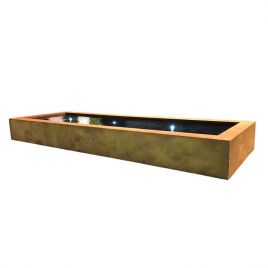 Table d'eau 360 x 120 x 35cm corten ou rocher