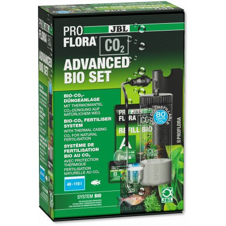JBL PROFLORA CO2 ADVANCED BIO SET Système de fertilisation bio au CO2 pour aquariums d’eau douce de 40 à 80 litres  