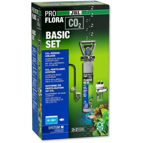 JBL PROFLORA CO2 BASIC SET M Kit complet de fertilisation au CO2 avec bouteille rechargeable. 