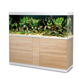 Oase aquarium HighLine Optiwhite 600 chêne (aquarium & meuble) + bon d'achats 10% plantes et poissons