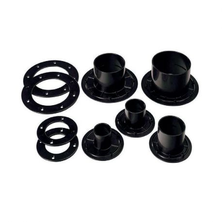 Xclear passage de paroi Ø90mm noir 