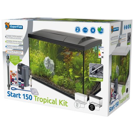 Superfish aquarium start 150 tropical kit blanc 