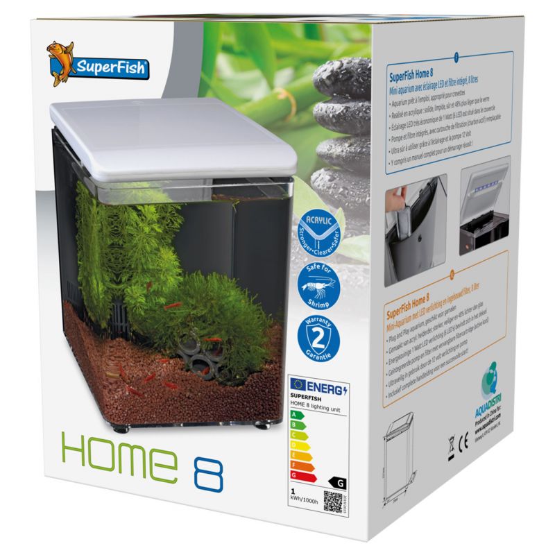Superfish home 8 aquarium blanc 47,45