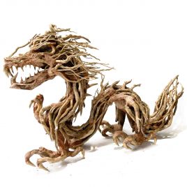 Artisanat en bois flotté - Dragon mythique - 90 x H60cm