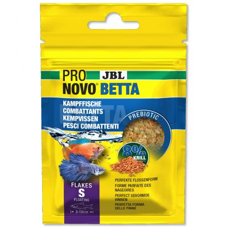 JBL PRONOVO BETTA FLAKES S Aliment de base en flocons, taille S, pour tous les combattants de 3 à 10 cm 2,29 €