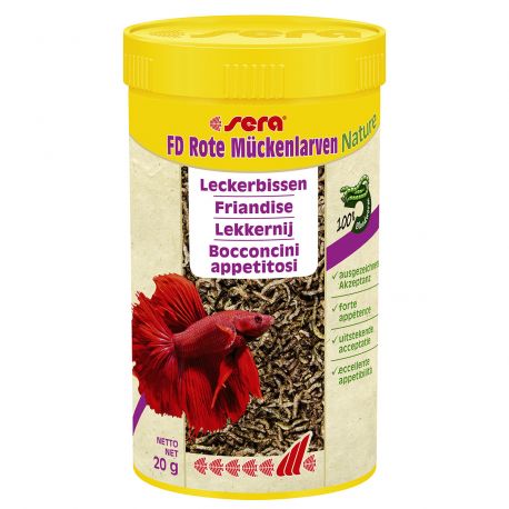 Sera FD larves de moustiques rouges Nature 250 ml (20 gr) 15,30 €