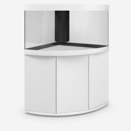 Juwel aquarium Trigon 350 led  (2x led 438mm + 2x led 895mm)  blanc avec meuble avec portes 