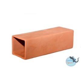 Ceramic Nature Grotte d'élevage rectangle Large rouge 15x5x4,6cm